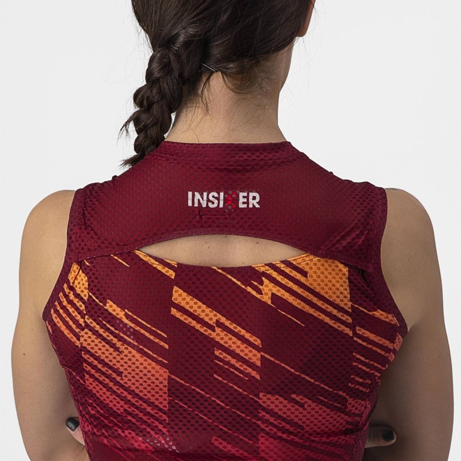 Castelli INSIDER W SLEEVELESS Women Jersey Burgundy | 4612ZKQXP