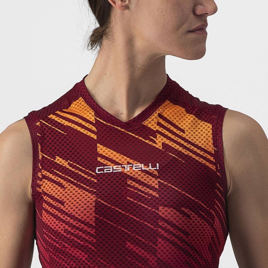 Castelli INSIDER W SLEEVELESS Women Jersey Burgundy | 4612ZKQXP