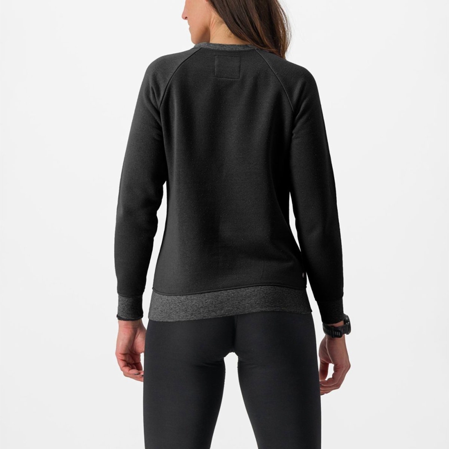 Castelli LOGO W SWEATSHIRT Women Casual Black | 3541USNKO