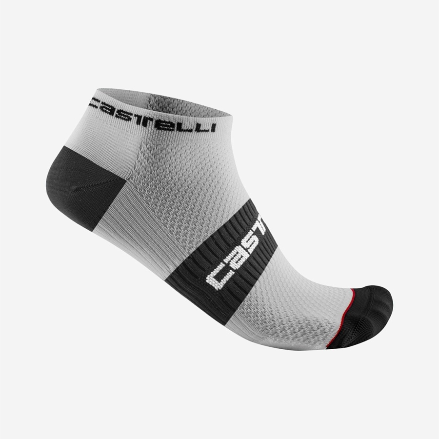 Castelli LOWBOY 2 Men Socks White Black | 5349QEANX