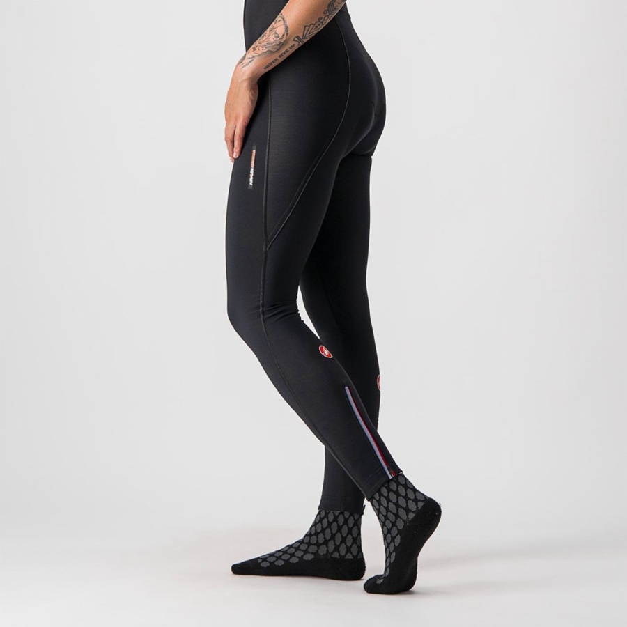 Castelli MENO WIND W Women Bib Tights Black | 2786DXGYE