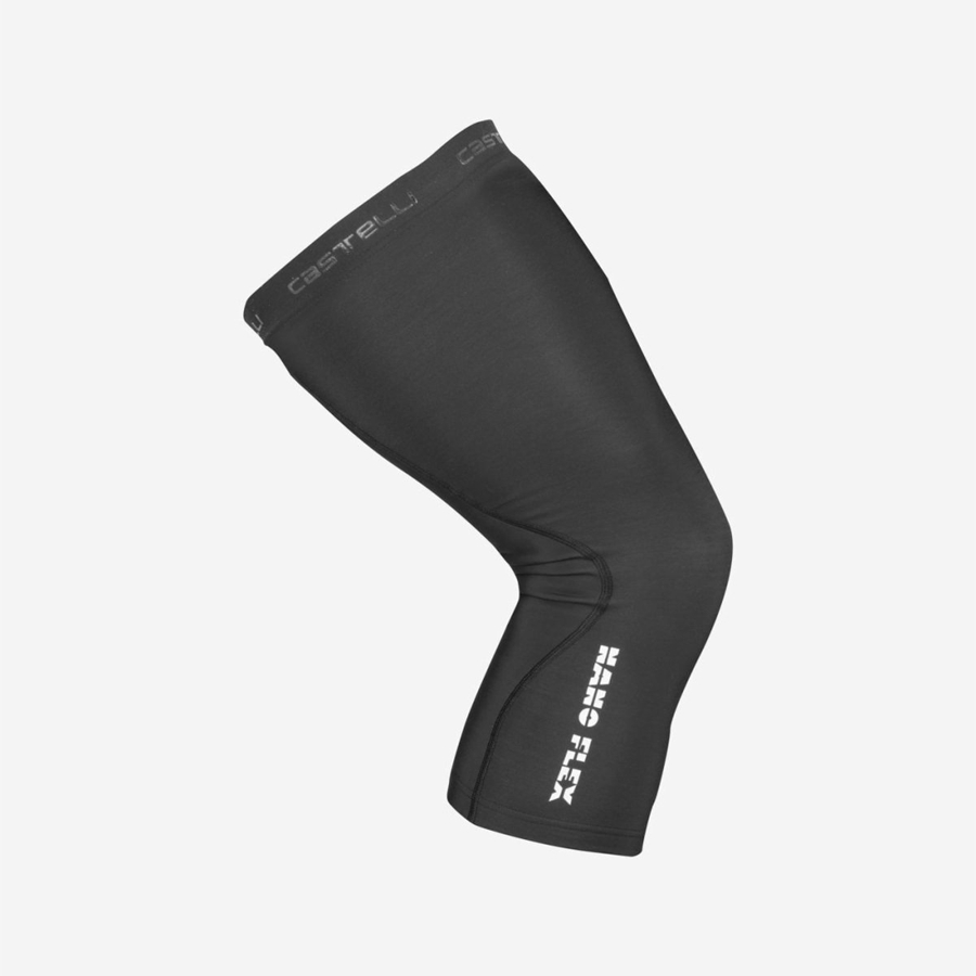 Castelli NANO FLEX 3G KNEEWARMER Men Leg Warmer Black | 0391VDJCO