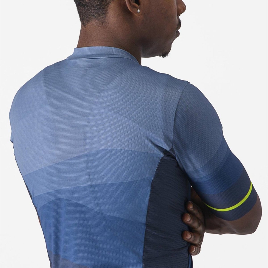 Castelli ORIZZONTE Men Jersey Blue / Light Grey Blue | 8513BYLZG