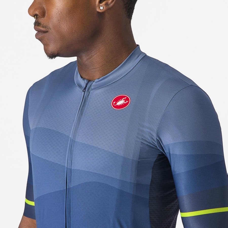 Castelli ORIZZONTE Men Jersey Blue / Light Grey Blue | 8513BYLZG