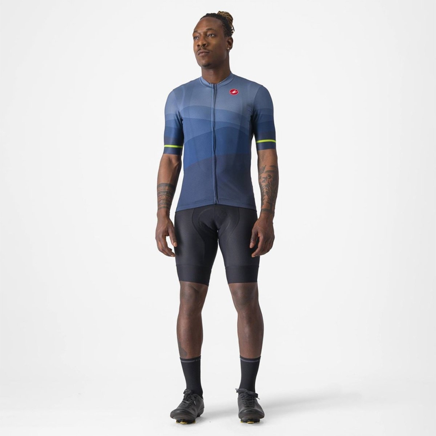 Castelli ORIZZONTE Men Jersey Blue / Light Grey Blue | 8513BYLZG