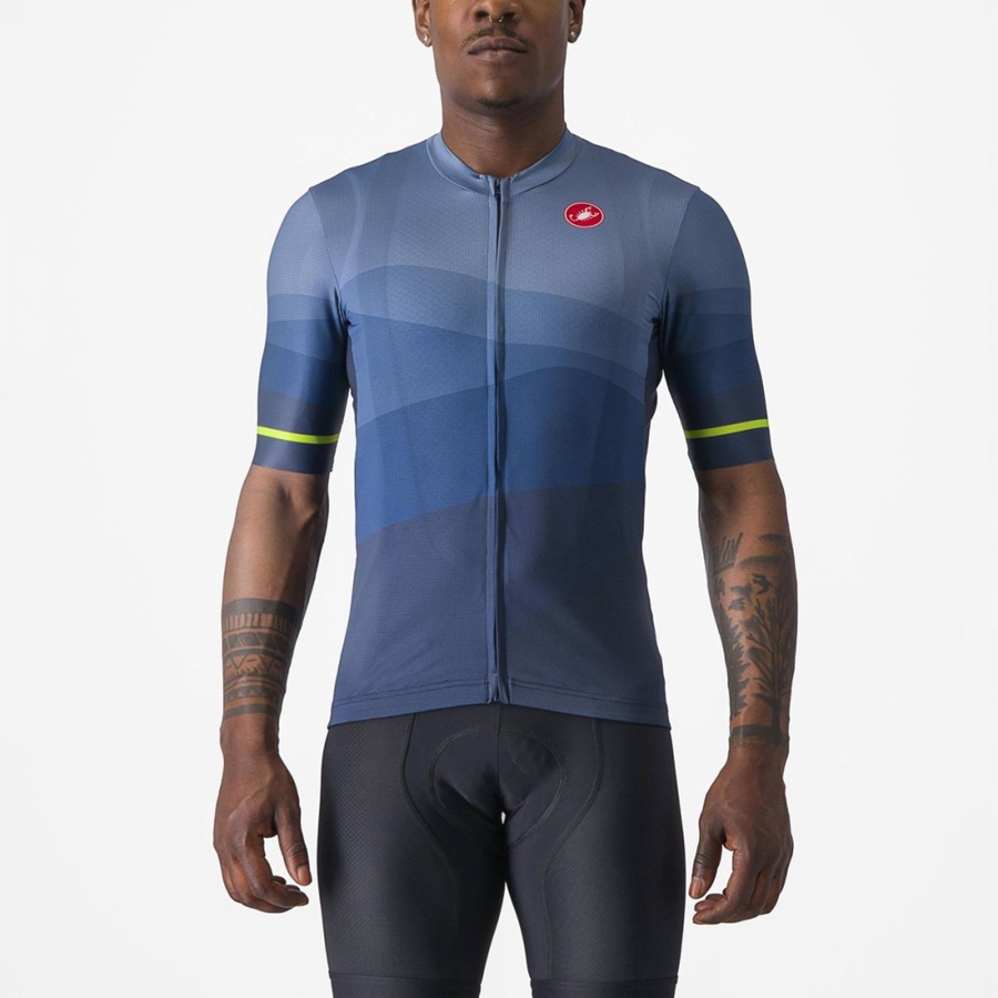 Castelli ORIZZONTE Men Jersey Blue / Light Grey Blue | 8513BYLZG