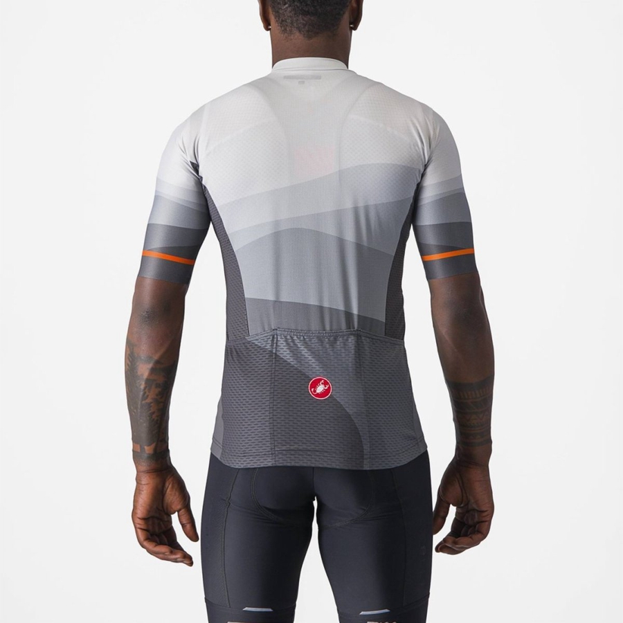 Castelli ORIZZONTE Men Jersey Dark Grey / Silver Grey | 7053WYADE