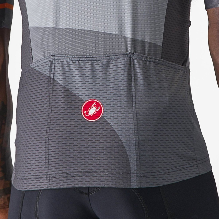 Castelli ORIZZONTE Men Jersey Dark Grey / Silver Grey | 7053WYADE