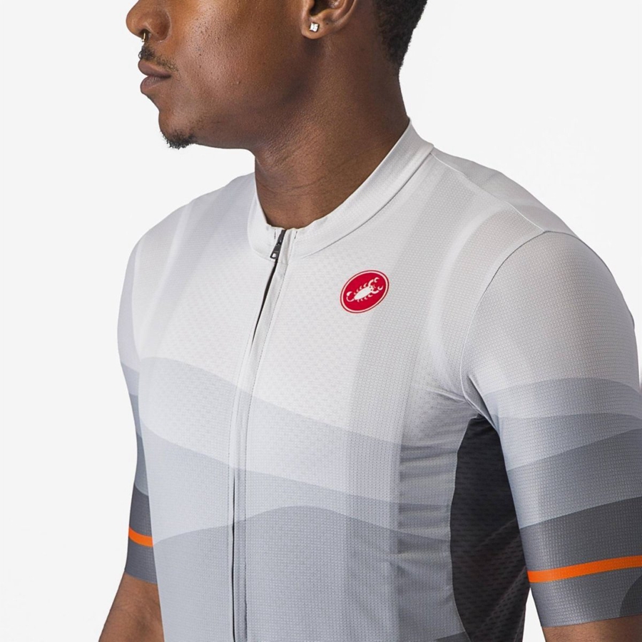 Castelli ORIZZONTE Men Jersey Dark Grey / Silver Grey | 7053WYADE