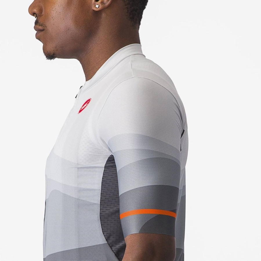 Castelli ORIZZONTE Men Jersey Dark Grey / Silver Grey | 7053WYADE