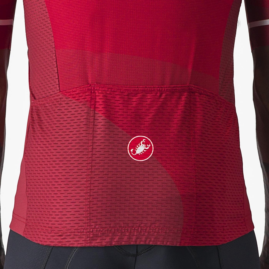 Castelli ORIZZONTE Men Jersey Red / Red / White | 4157IFCYB