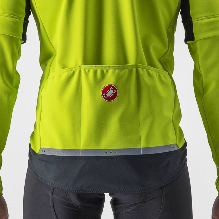 Castelli PERFETTO RoS 2 CONVERTIBLE Men Jackets Light Green / Dark Grey | 1089FMLPO