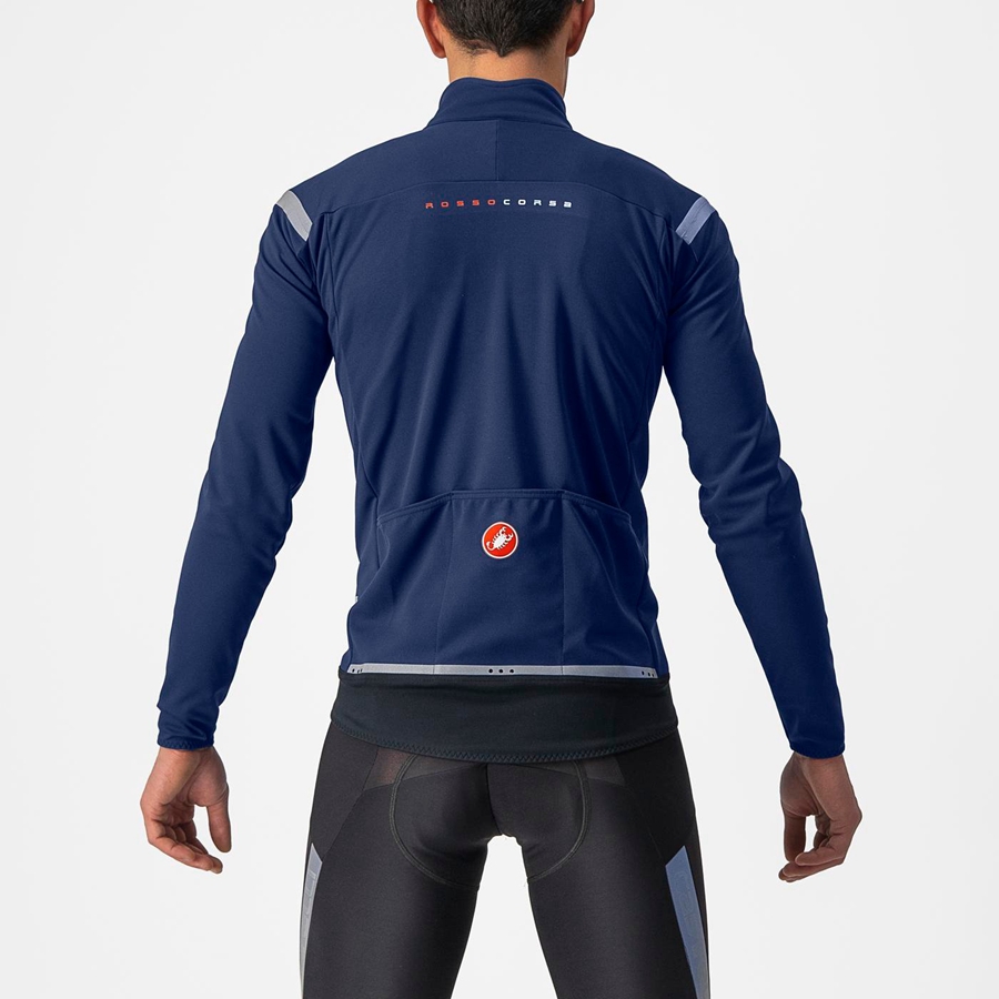 Castelli PERFETTO RoS 2 Men Jackets Blue / Silver | 5230MLCSE