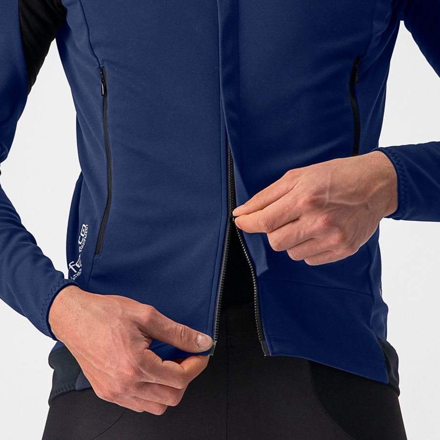 Castelli PERFETTO RoS 2 Men Jackets Blue / Silver | 5230MLCSE