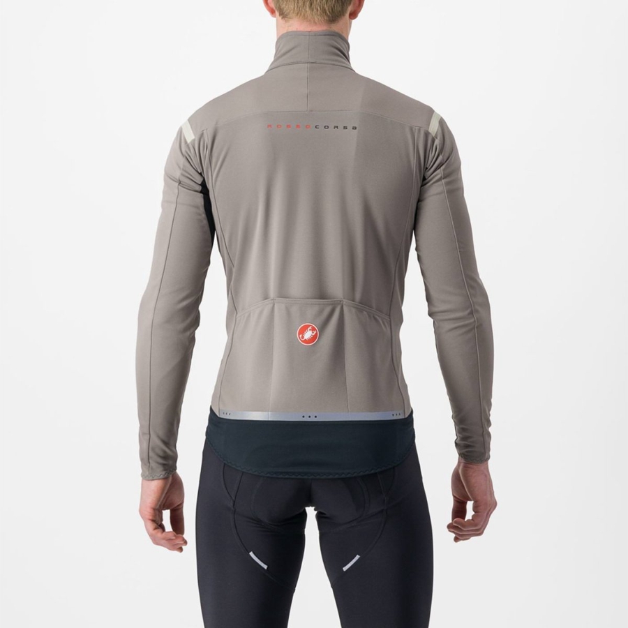 Castelli PERFETTO RoS 2 Men Jackets Grey / Khaki Grey | 0746HJDGY