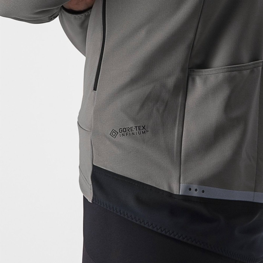 Castelli PERFETTO RoS 2 Men Jackets Grey / Khaki Grey | 0746HJDGY