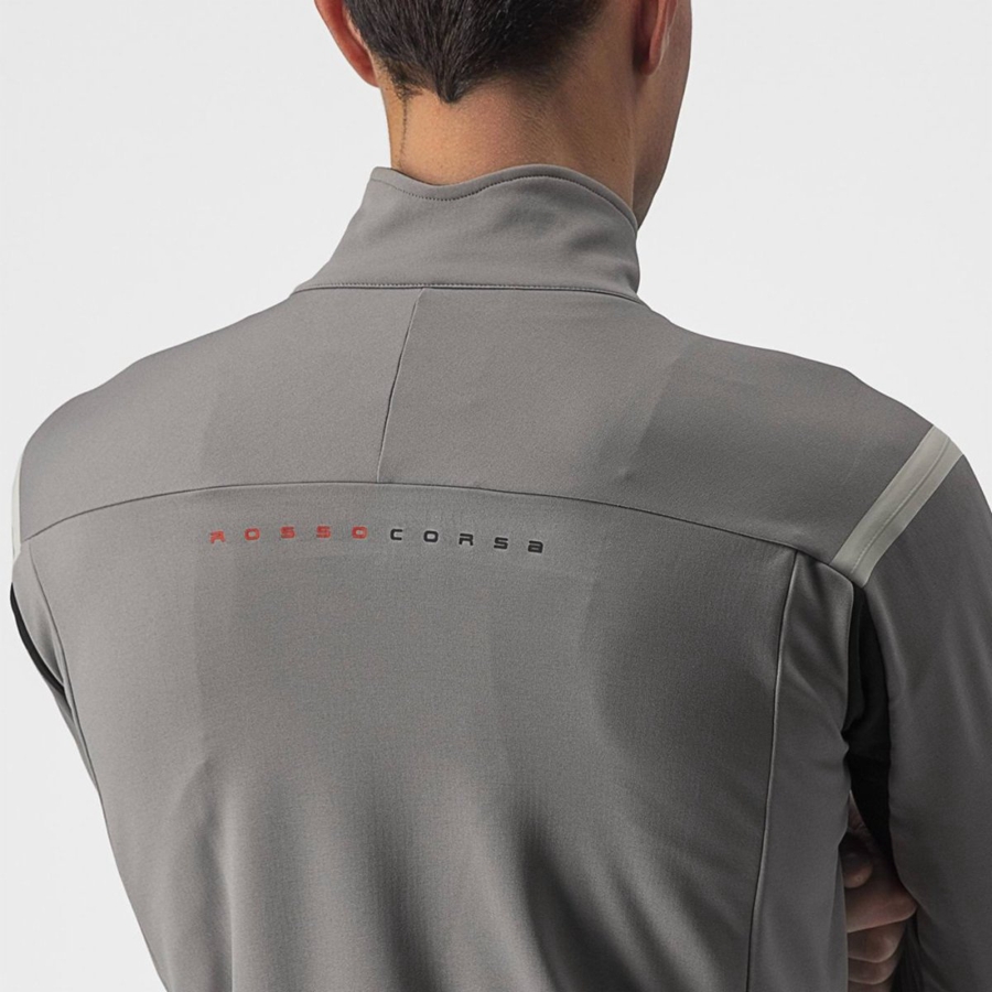 Castelli PERFETTO RoS 2 Men Jackets Grey / Khaki Grey | 0746HJDGY