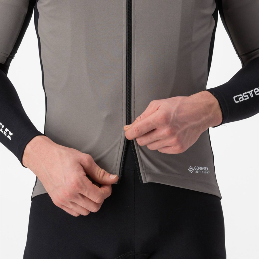 Castelli PERFETTO RoS 2 WIND Men Jackets Grey | 3869NXEKW