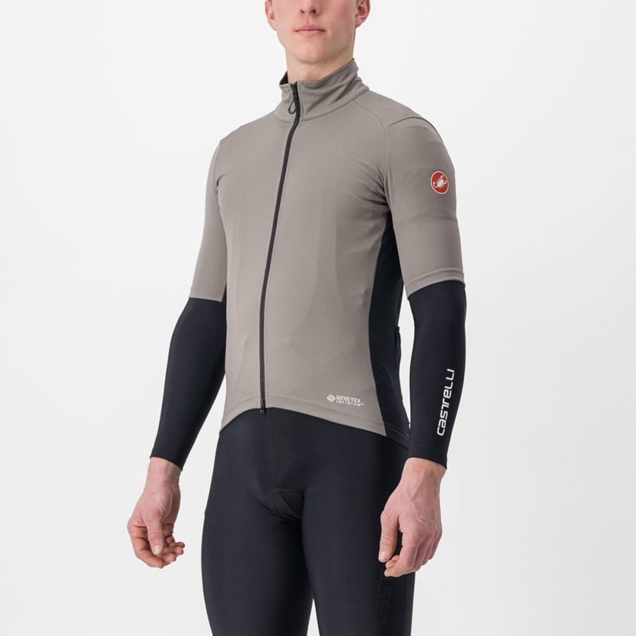 Castelli PERFETTO RoS 2 WIND Men Jackets Grey | 3869NXEKW