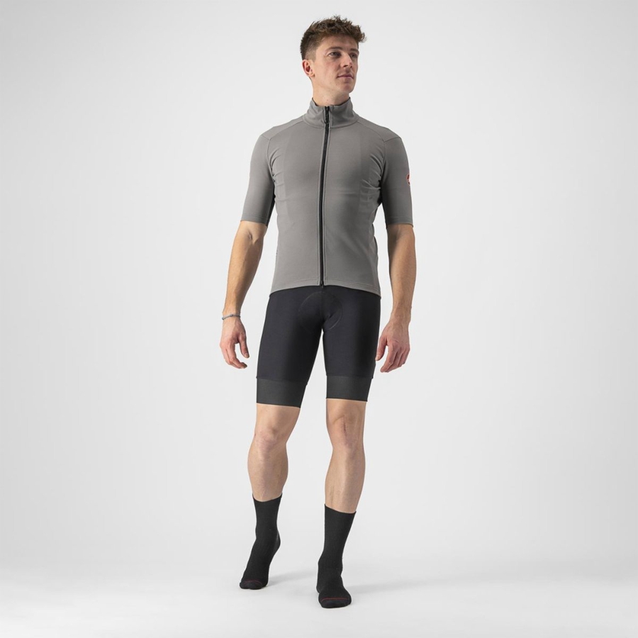 Castelli PERFETTO RoS 2 WIND Men Jackets Grey | 3869NXEKW