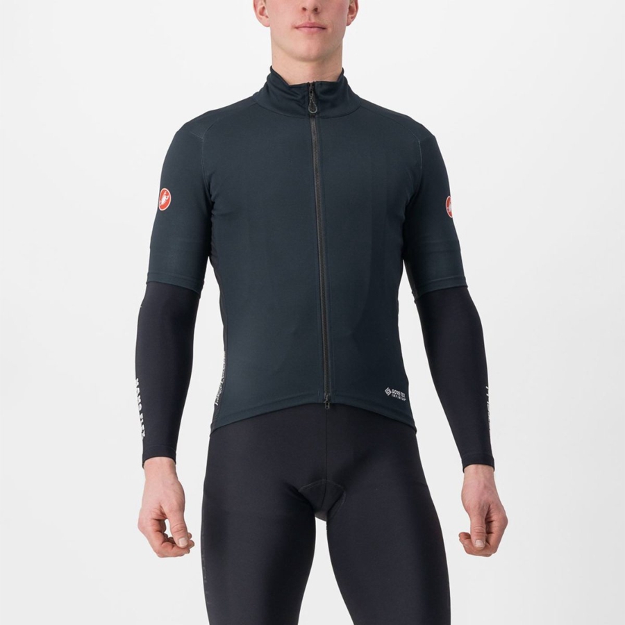 Castelli PERFETTO RoS 2 WIND Men Jackets Black | 8354HIDRQ