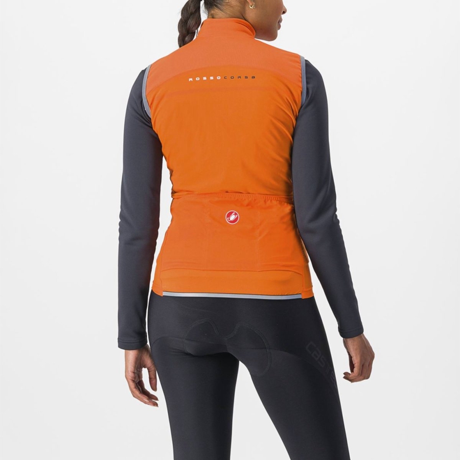 Castelli PERFETTO RoS 2 W Women Vest Red Orange | 8402FXNHE