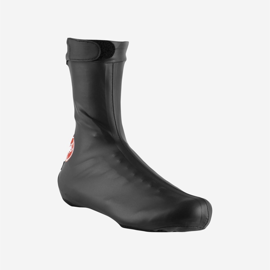 Castelli PIOGGERELLA Men Shoecovers Black | 9381NTGYP