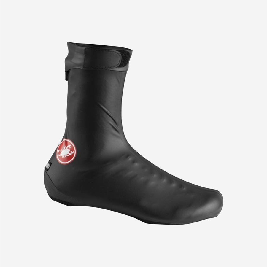 Castelli PIOGGERELLA Men Shoecovers Black | 9381NTGYP