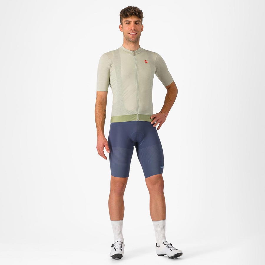 Castelli PREMIO Men Bib Shorts Blue / Grey Blue | 4108ZXJFD