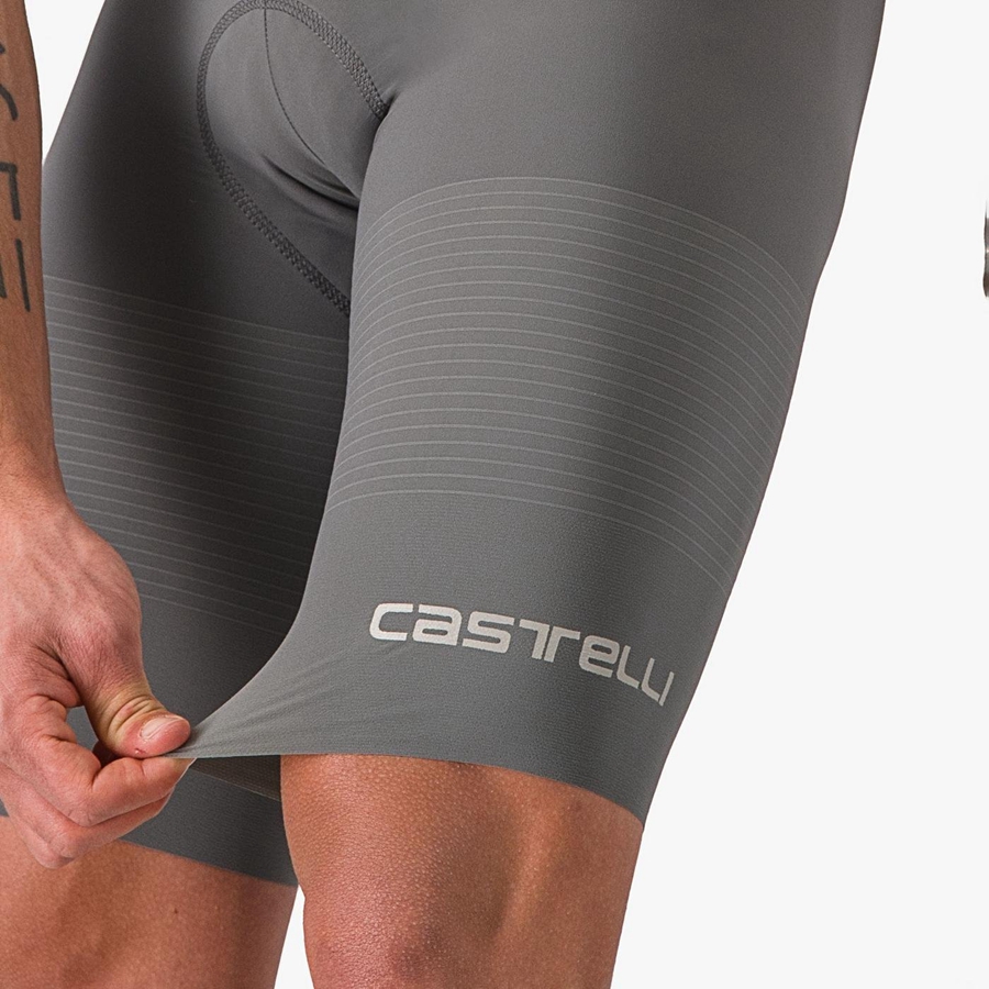 Castelli PREMIO Men Bib Shorts Grey | 7815BAGTK