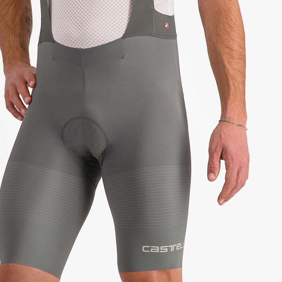 Castelli PREMIO Men Bib Shorts Grey | 7815BAGTK