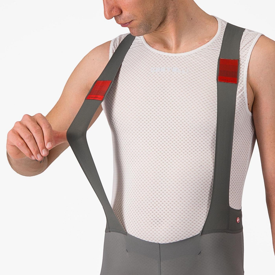 Castelli PREMIO Men Bib Shorts Grey | 7815BAGTK