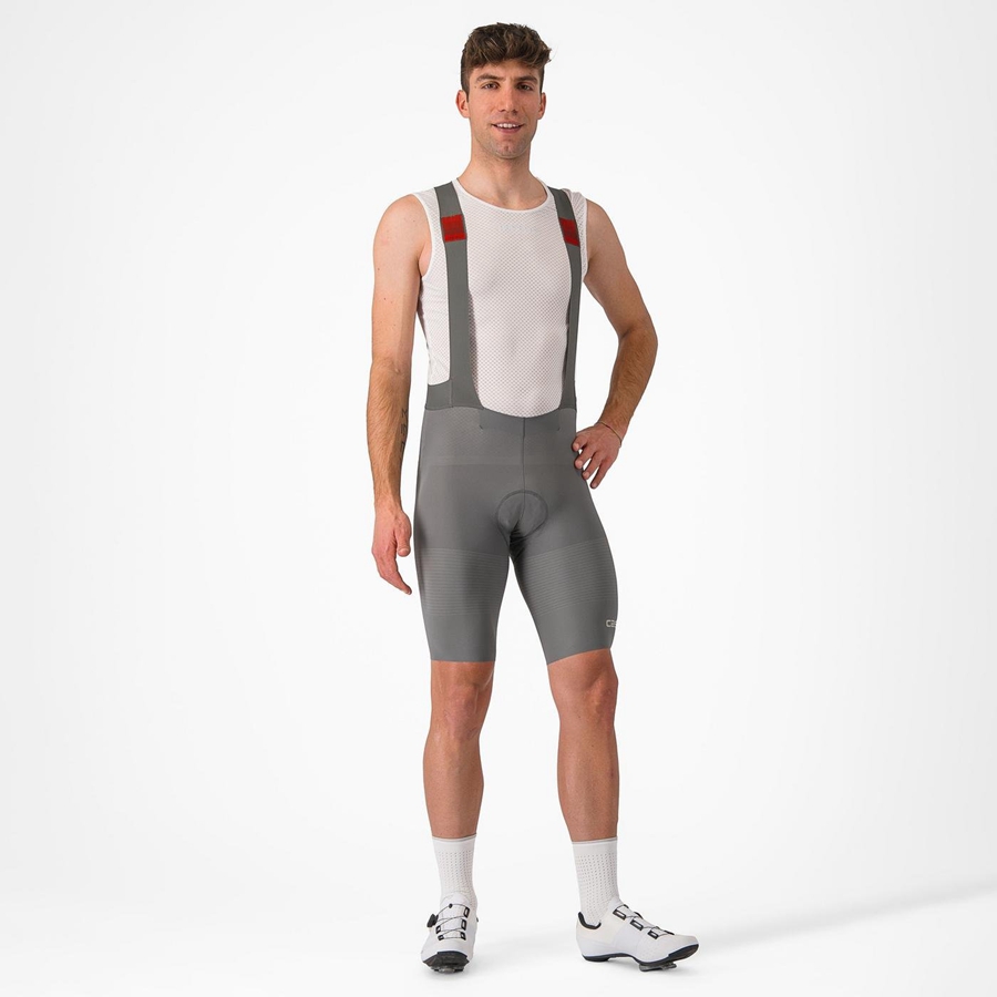 Castelli PREMIO Men Bib Shorts Grey | 7815BAGTK