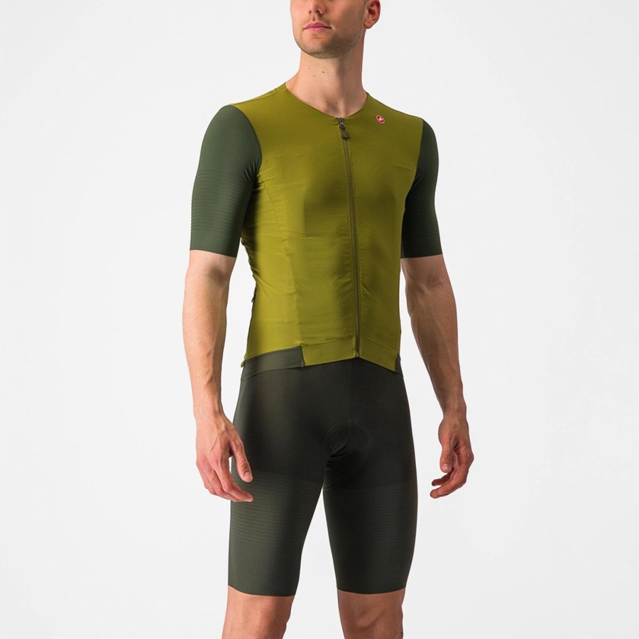 Castelli PREMIO Men Jersey Green / Deep Green | 4278OMDCX