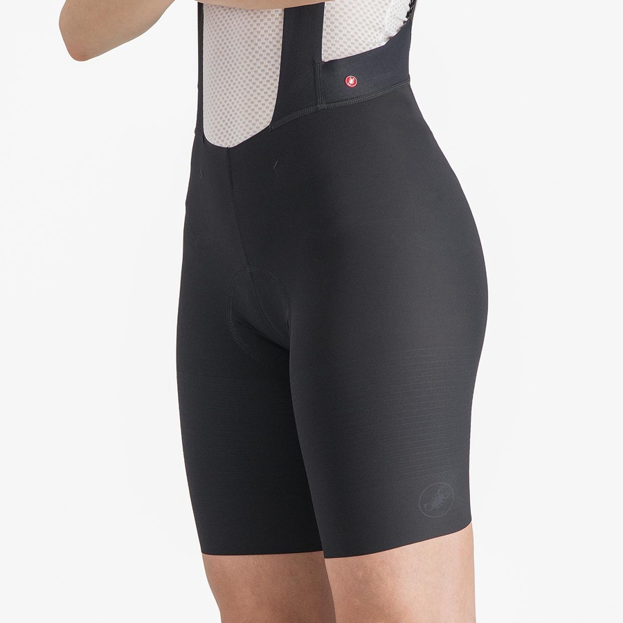 Castelli PREMIO W Women Bib Shorts Black | 1645VIUFH