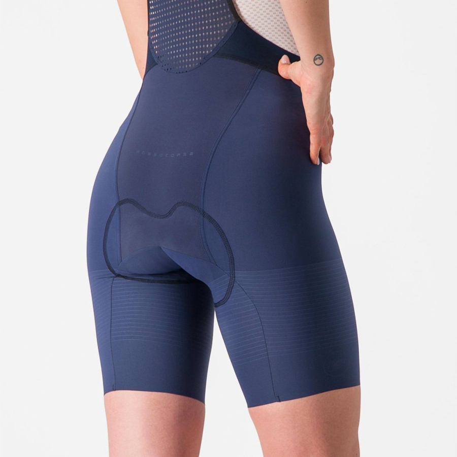 Castelli PREMIO W Women Bib Shorts Blue / Grey Blue | 5789CTPJV