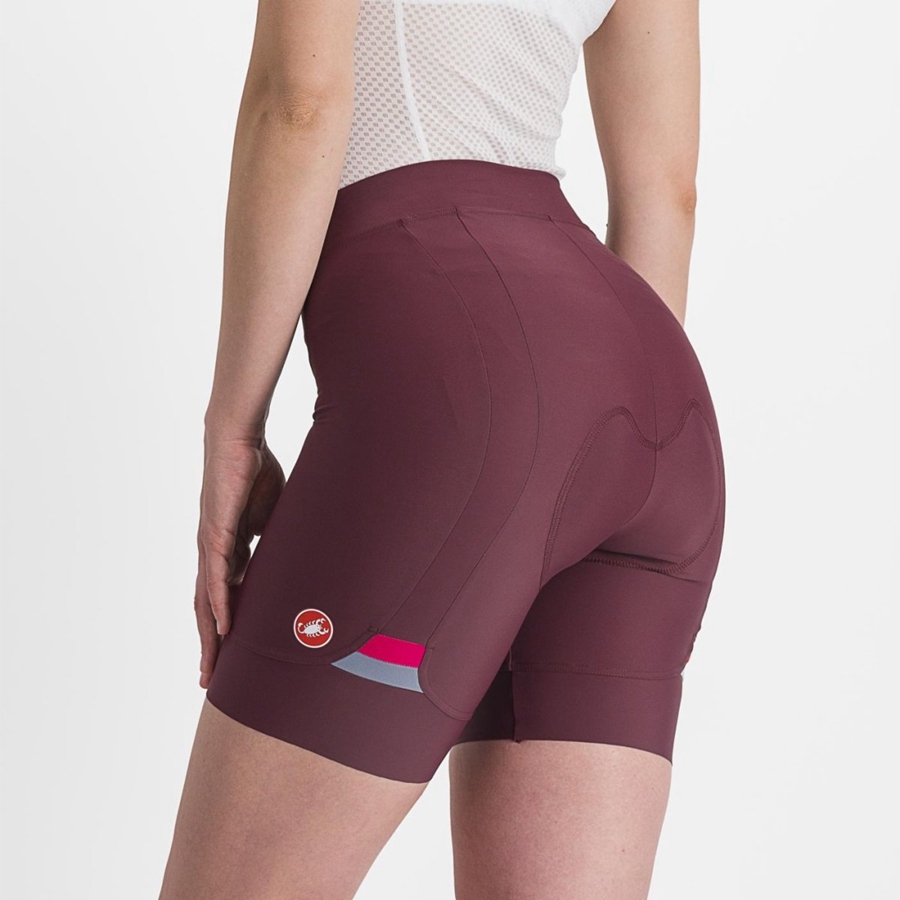 Castelli PRIMA Women Shorts Deep Burgundy / Red | 6139LQUPG