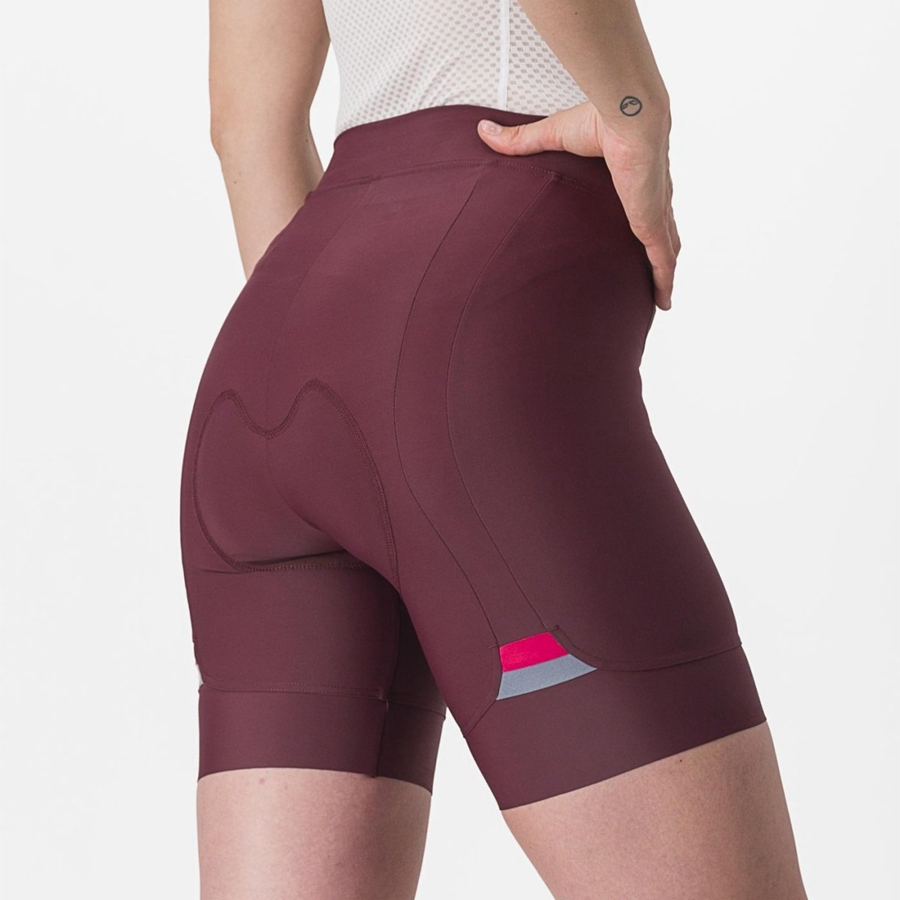 Castelli PRIMA Women Shorts Deep Burgundy / Red | 6139LQUPG