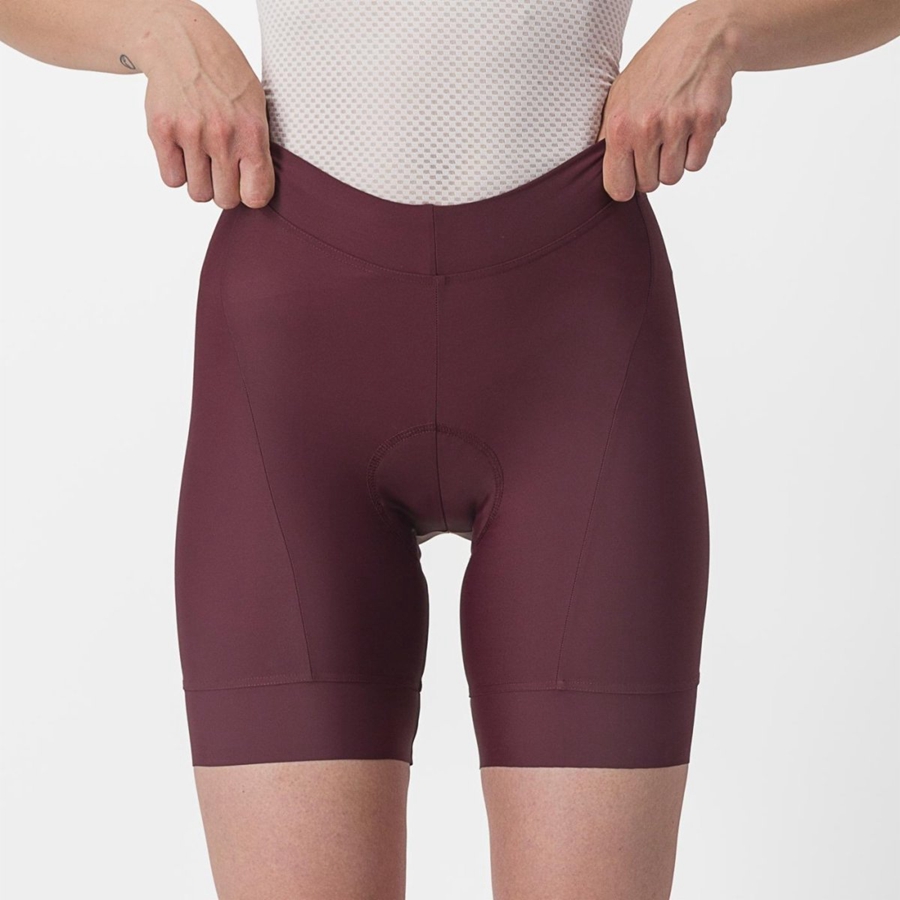 Castelli PRIMA Women Shorts Deep Burgundy / Red | 6139LQUPG