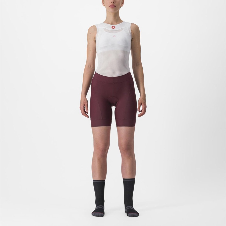 Castelli PRIMA Women Shorts Deep Burgundy / Red | 6139LQUPG