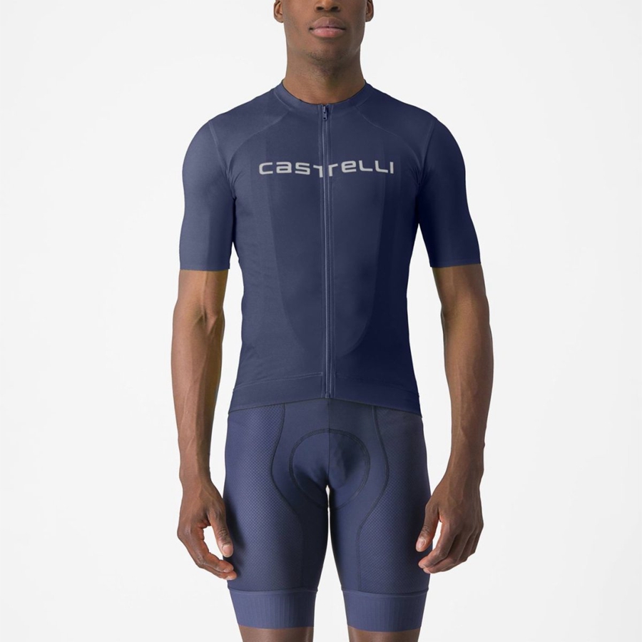 Castelli PROLOGO LITE Men Jersey Blue / White | 9315FNWTV