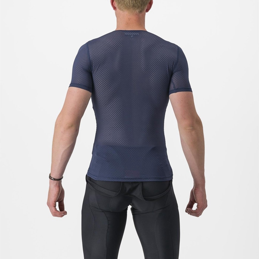 Castelli PRO MESH 2.0 SHORT SLEEVE Men Base Layer Blue | 5918PAGMK