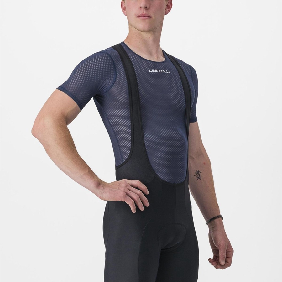 Castelli PRO MESH 2.0 SHORT SLEEVE Men Base Layer Blue | 5918PAGMK