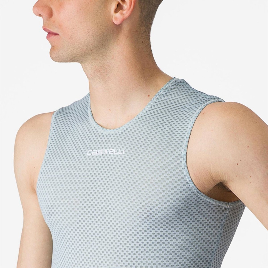 Castelli PRO MESH 2.0 SLEEVELESS Men Base Layer Blue | 1367YCBPT