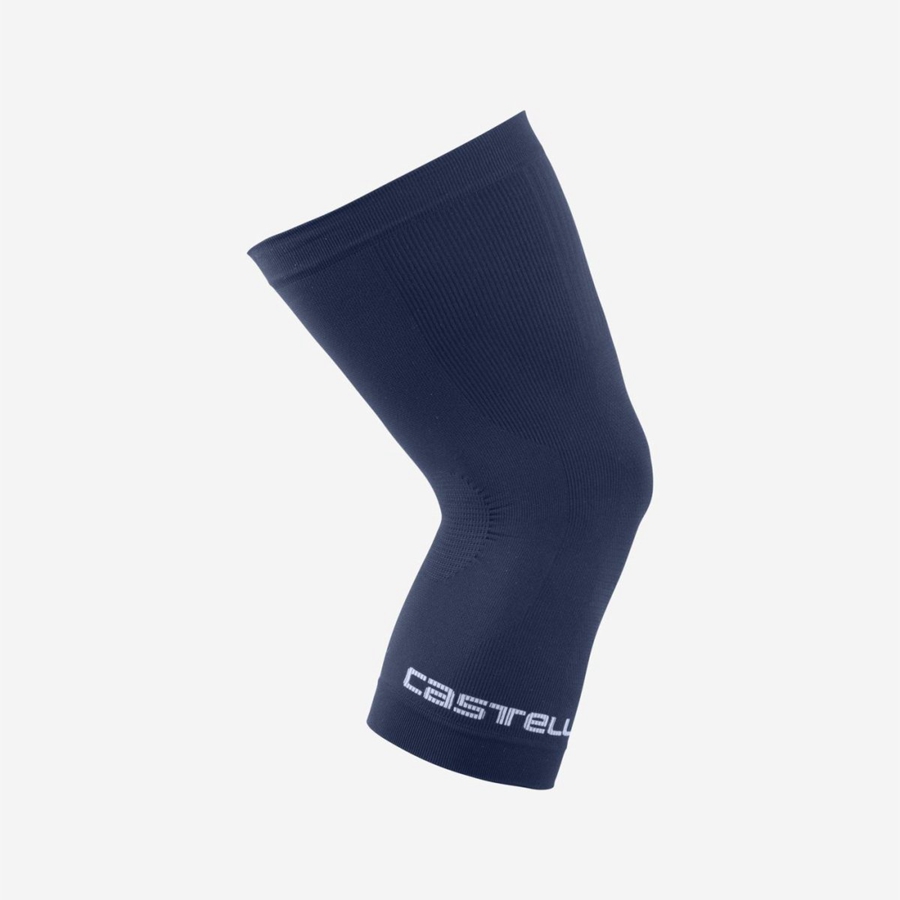 Castelli PRO SEAMLESS KNEE WARMER Men Leg Warmer Blue | 4596HVCLT