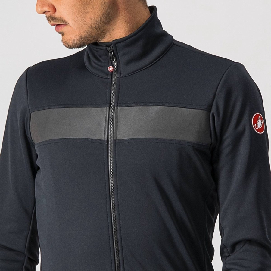 Castelli RADDOPPIA 3 Men Jackets Black / Black | 6492NQGZD