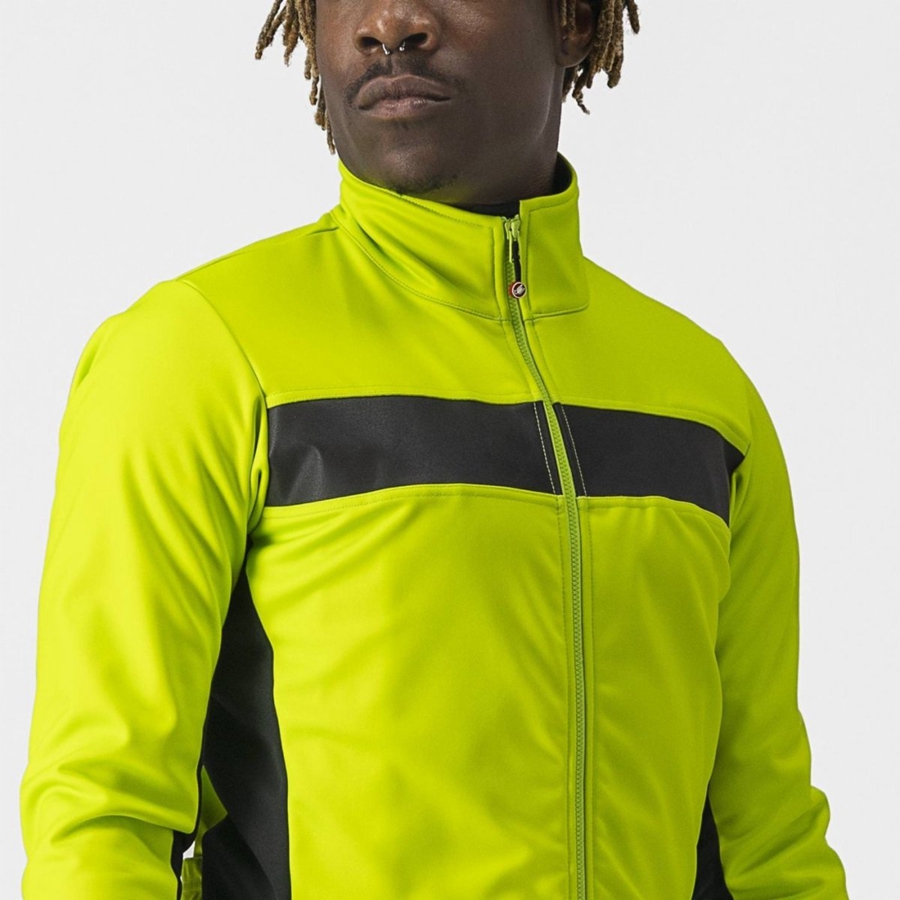 Castelli RADDOPPIA 3 Men Jackets Light Green / Black | 4503UQWLZ