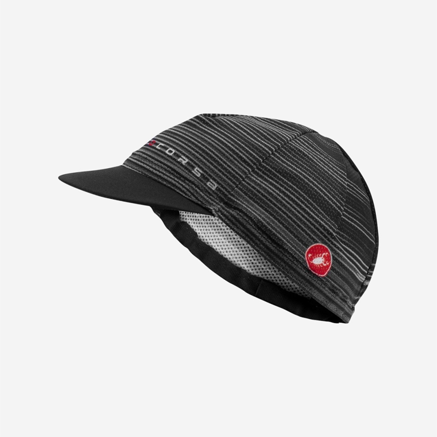 Castelli ROSSO CORSA Men Cap Black | 2057SGLEH