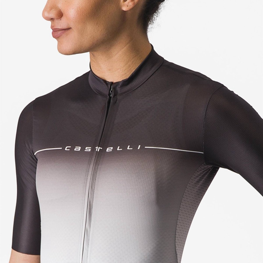 Castelli SALITA Women Jersey Black / Silver Grey / White | 5426LWCGD