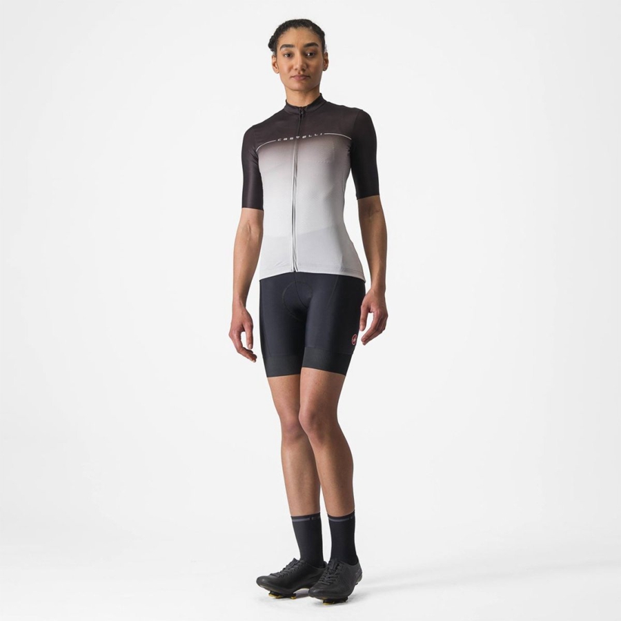 Castelli SALITA Women Jersey Black / Silver Grey / White | 5426LWCGD